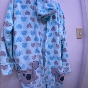 Koala and hearts robe